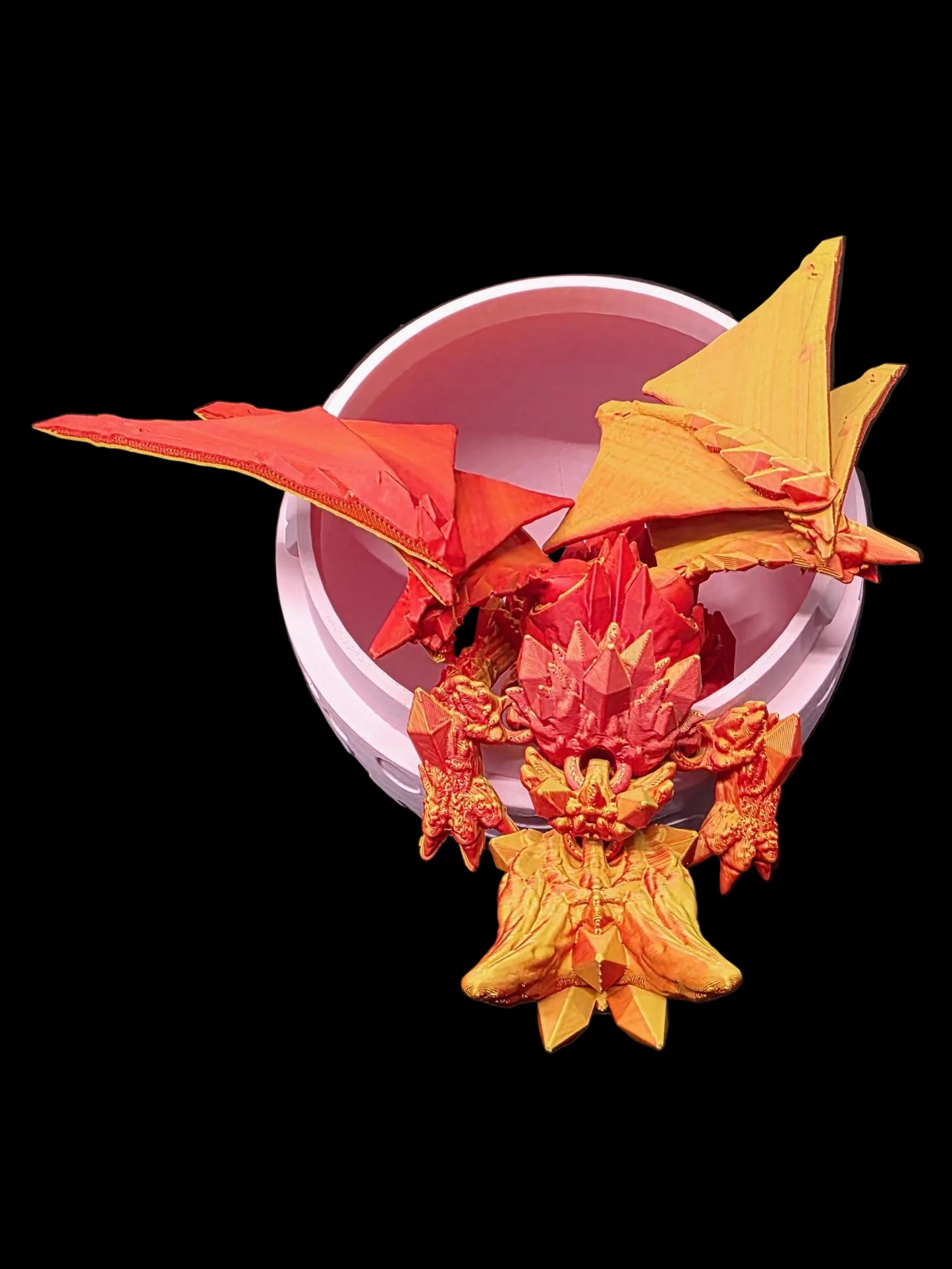 Toy Flying Wolf Dragon, articulated, Wings, Posable