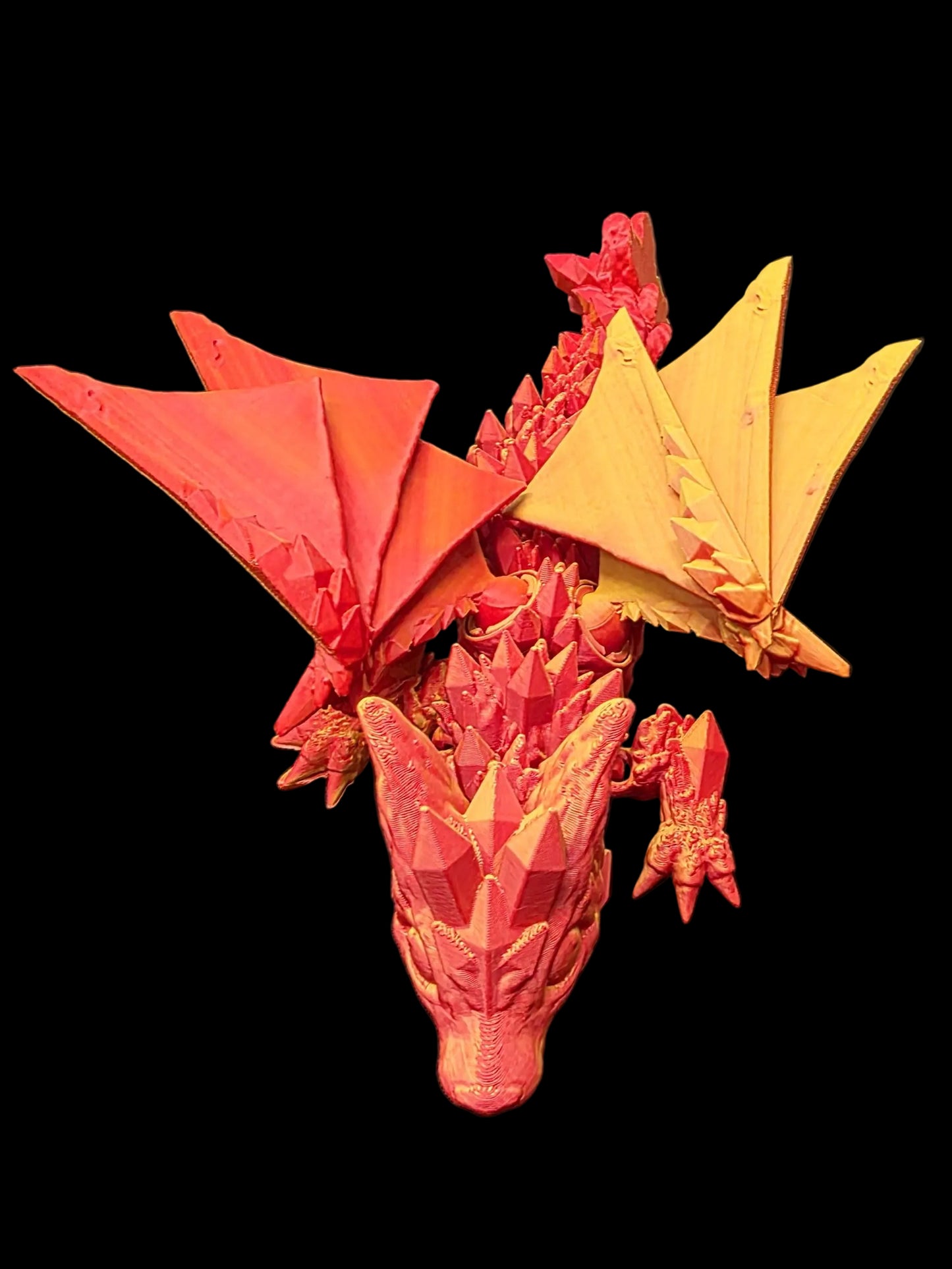 Toy Flying Wolf Dragon, articulated, Wings, Posable