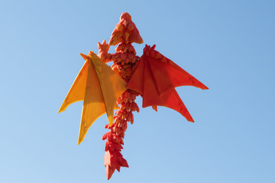 Toy Flying Wolf Dragon, articulated, Wings, Posable
