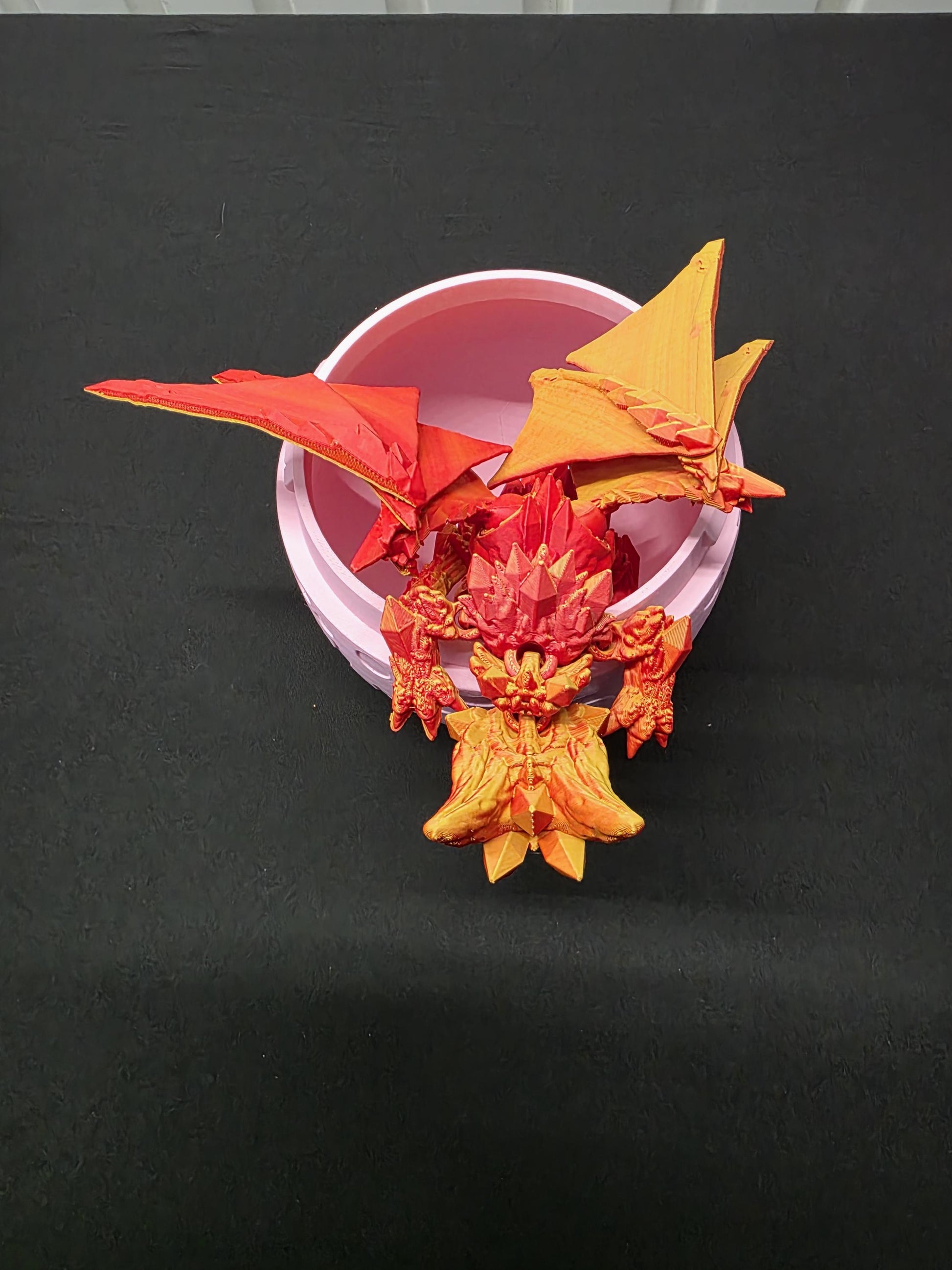 Toy Flying Dragon, articulated, Wings, Posable, Medium 12" long
