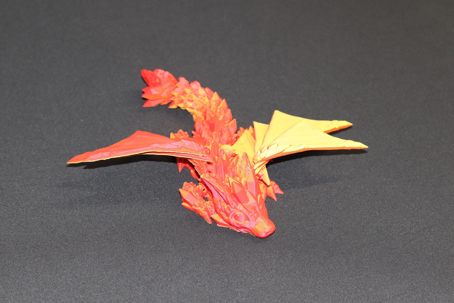 Toy Flying Dragon, articulated, Wings, Posable, Medium 12" long