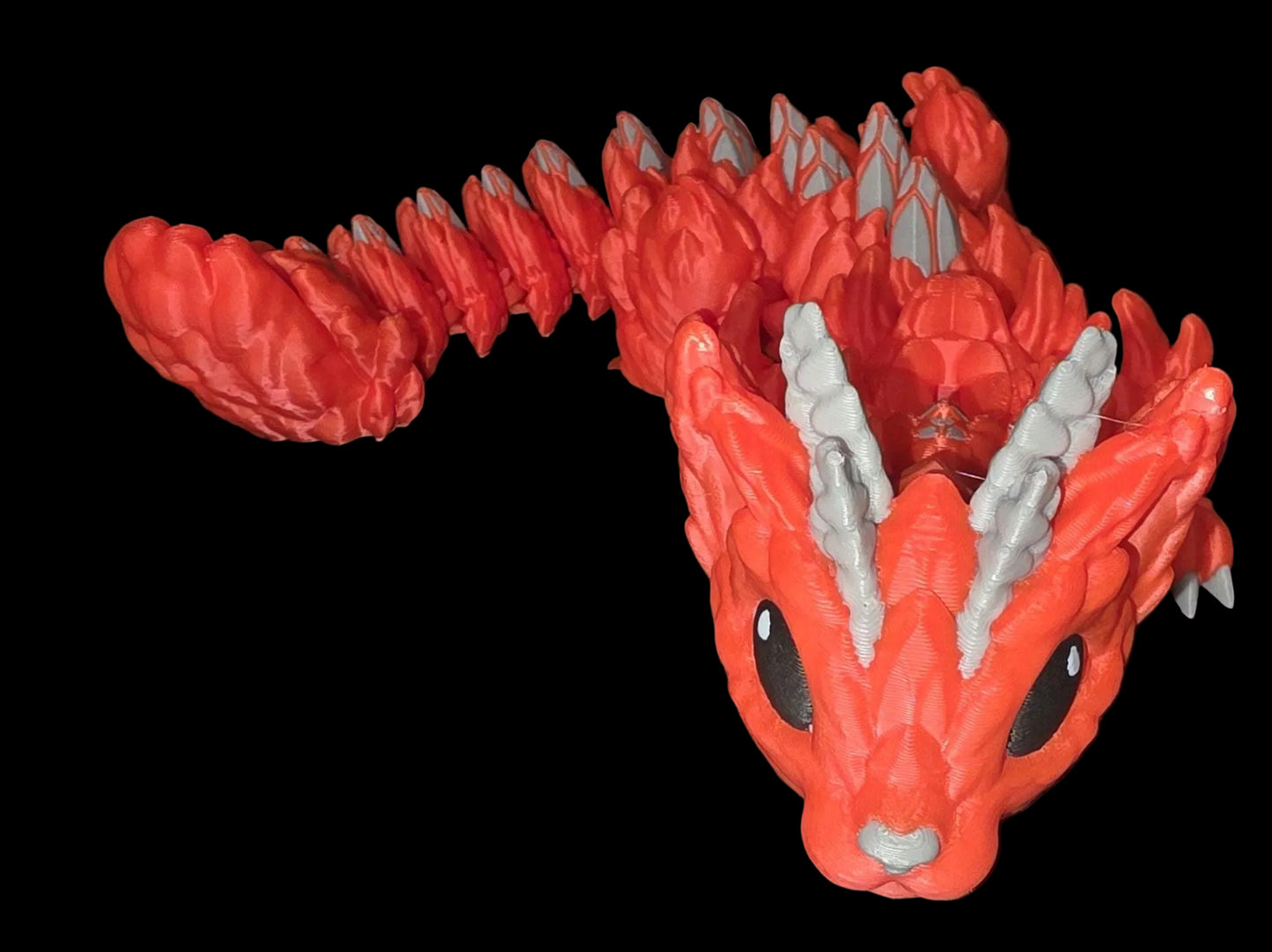 Custom Color Toy Articulated Baby Cat Dragon Black Primary Color