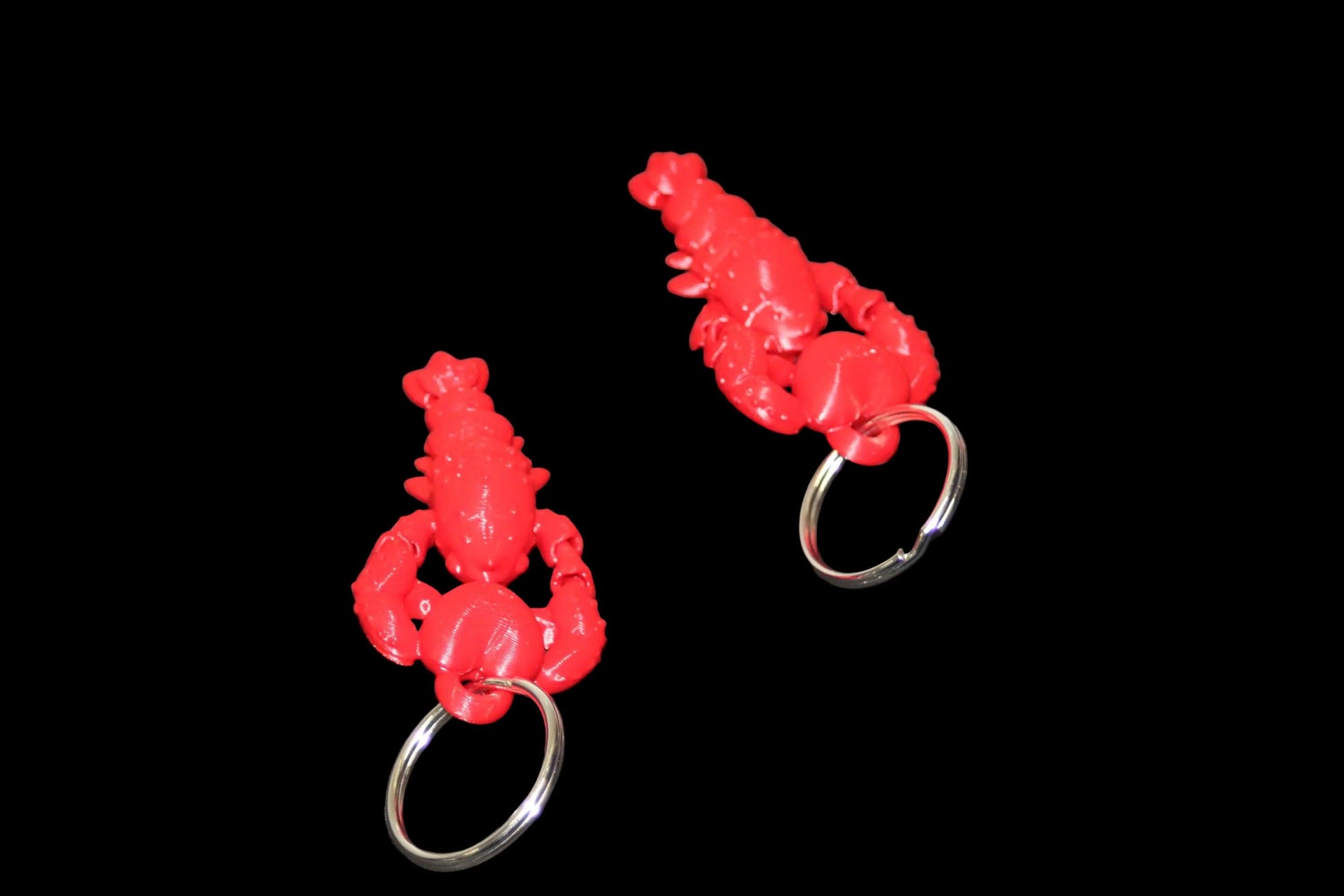 Toy Lobster Heart Keychains