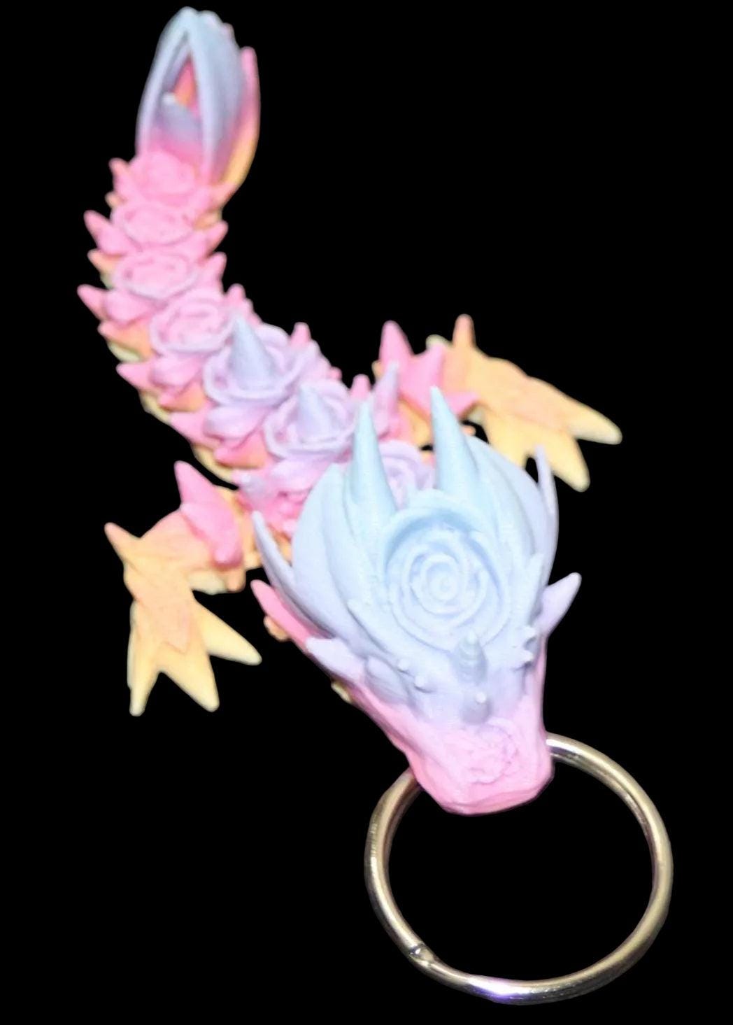 Toy Rose Dragon Keychains