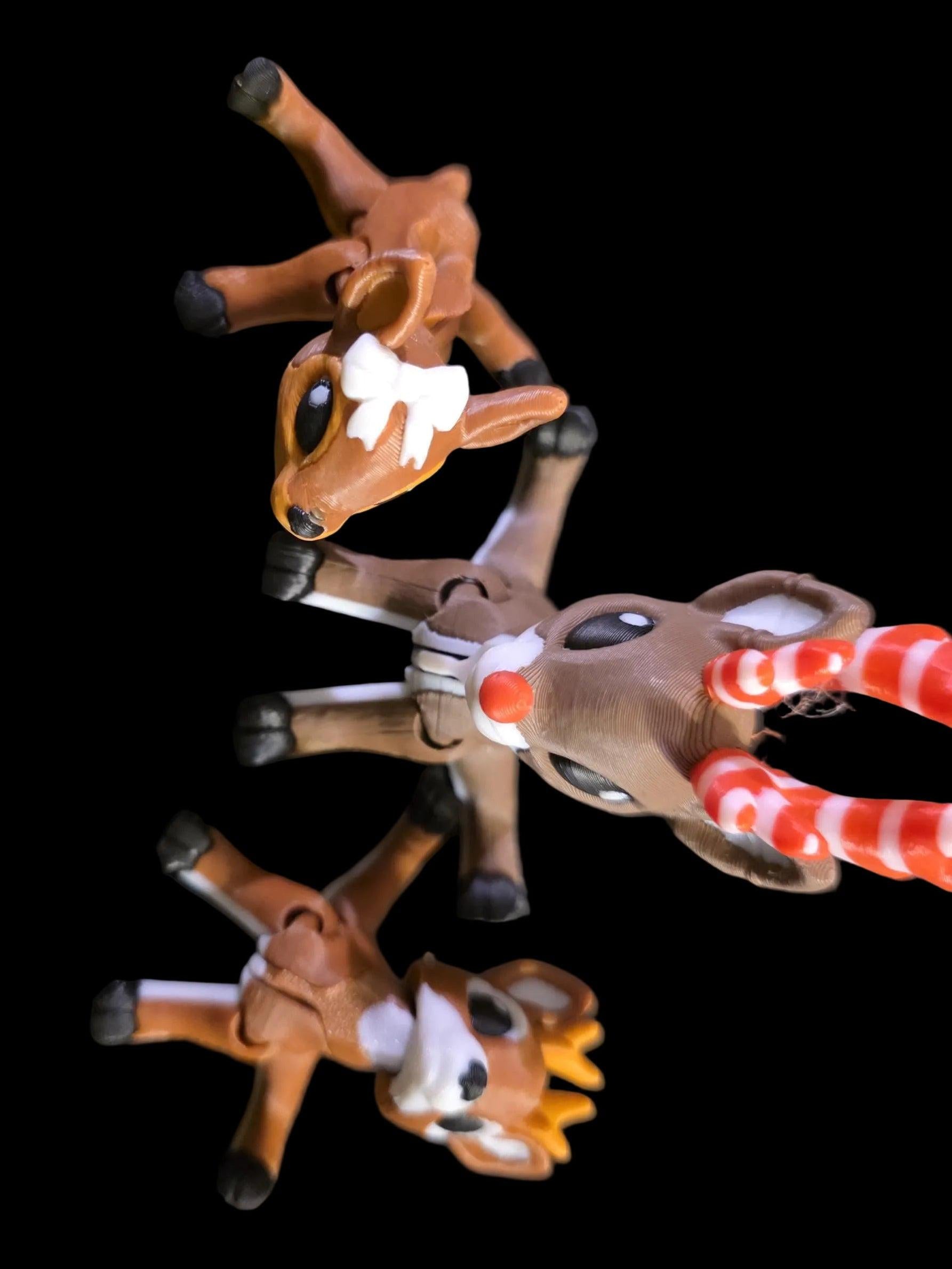 Toy Flexy Reindeer Red Nosed