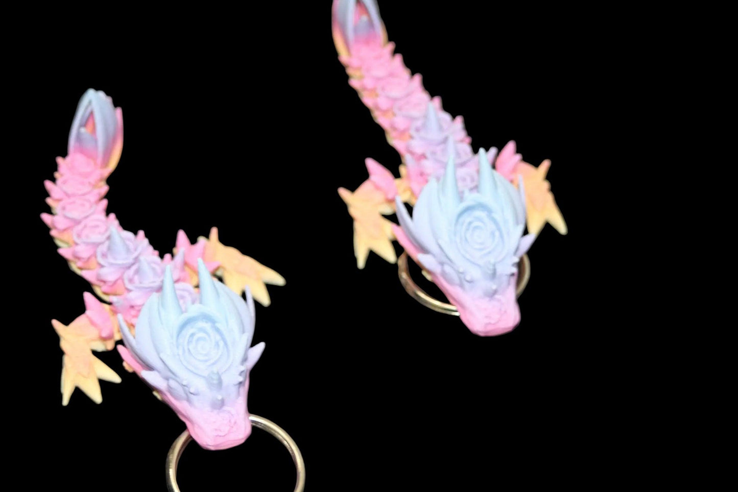Toy Rose Dragon Keychains