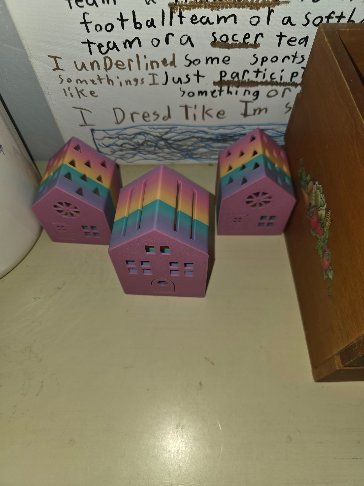 Tea light houses